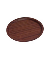 Darkwood Laminated Round Non-Slip Tray